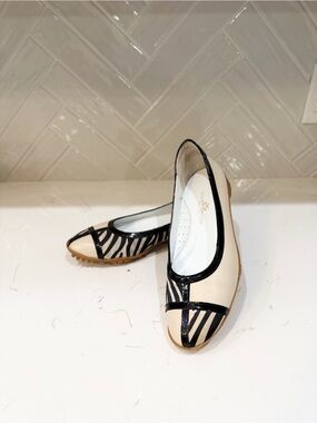 Walter Genuin Made in Italy Zebra Golf Ballet Flats EU 38 Country Club Lady Golf